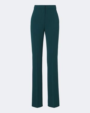 Max Mara Elegante Cady Staight-Leg Pants - Green