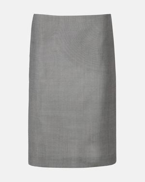 Calvin Klein Luna Wool Pencil Skirt - Grey