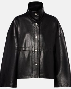 Nour Hammour Park Leather Jacket - Black