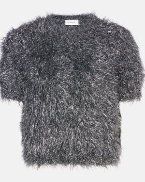 Sportmax Metallic Lame Knitted Jumper - Grey