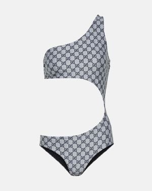 Gucci Gg Stretch Jersey Swimsuit, Ready-To-Wear - Gray