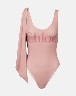 Chloé Geknoteter Badeanzug - Pink