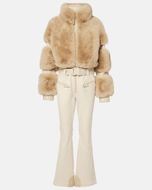 Goldbergh Lieke Faux Fur-Trimmed Ski Suit - Natural