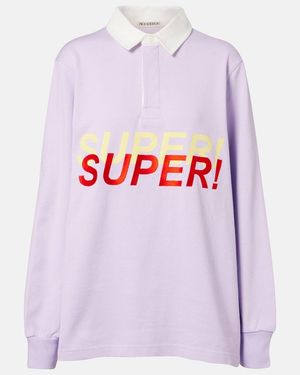 JW Anderson Printed Cotton Polo Jumper - White