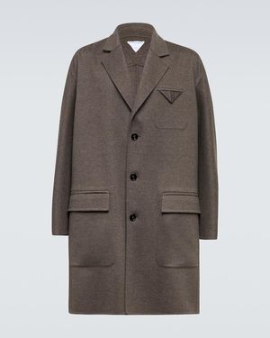 Bottega Veneta Wool And Cashmere Overcoat - Brown