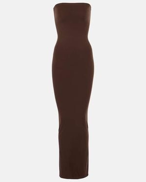 Wolford Fatal Strapless Jersey Maxi Dress - Brown