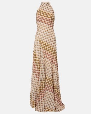 Missoni Halterneck Lame Gown - Metallic