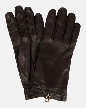Loro Piana Nora Leather Gloves - Black