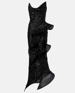 Maticevski Robe Thistle Wave A Sequins - Noir