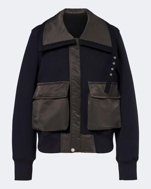 Sacai Cotton-Blend Blouson Jacket - Black