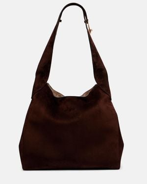 Gabriela Hearst Small Suede Tote Bag - Brown