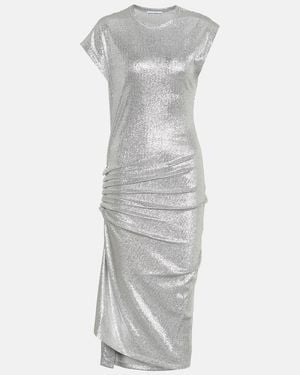 Rabanne Metallic Jersey Dress - Gray