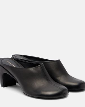Dries Van Noten Mules 65 Aus Leder - Schwarz