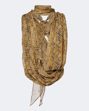 De La Vali Top Isolde Aus Georgette - Mettallic