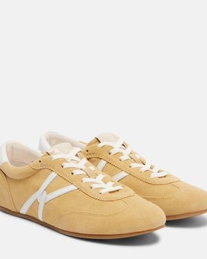 Veronica Beard Riviera Suede Trainers - Natural