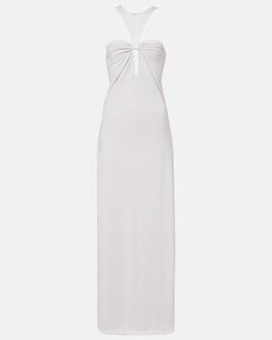 Adriana Degreas Open-Back Maxi Dress - White