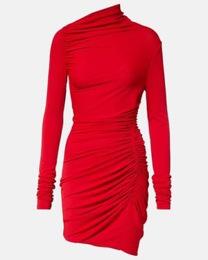 Rick Owens Lilies Svita Jersey Ruched Minidress - Red