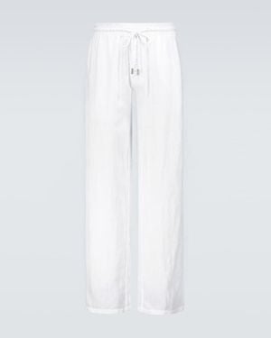 Vilebrequin Linen Drawstring Trousers - White