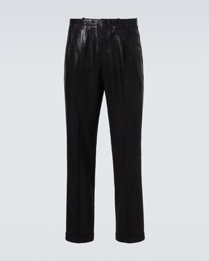 Maison Margiela Virgin Wool Straight Trousers - Black