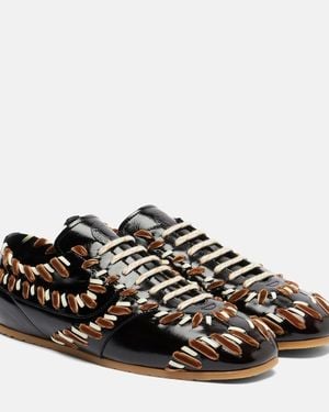 Dries Van Noten Leather Trainers - Black