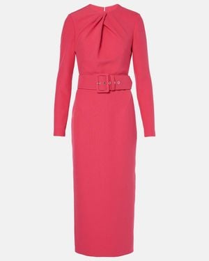 Safiyaa Belted Midi Dress - Pink