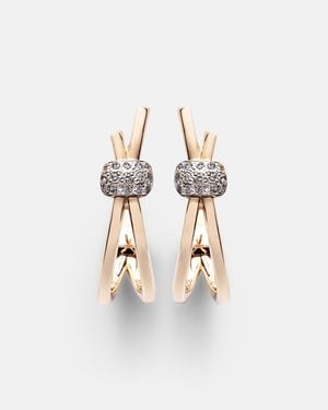 Pomellato Pendientes Together De Oro De 18 Ct Con Diamantes - Blanco