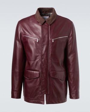 Brunello Cucinelli Padded Leather Jacket - Red