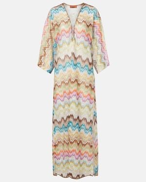 Missoni Tunika Zigzag Aus Haekelstrick - Mettallic