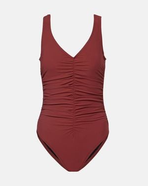Karla Colletto Basics Ruched Swimsuit - Red