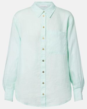 Heidi Klein Corfu Linen Shirt - Blue