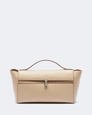 SAVETTE Bolso Symmetry Trapeze Small De Piel - Neutro