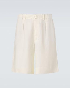 STÒFFA Bermuda-Shorts Aus Leinen - Weiß
