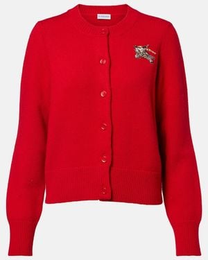Burberry Cardigan Sienna Ekd Aus Wolle Und Kaschmir - Rot