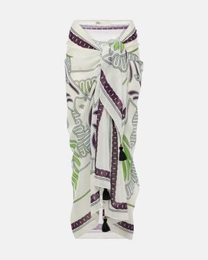 Tory Burch Printed Cotton And Silk Beach Cover-Up - Multicolour