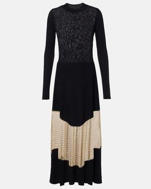 Ulla Johnson Roanne Knitted Lame Maxi Dress - Black