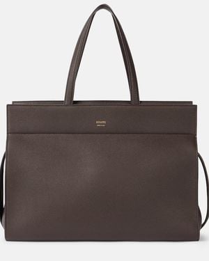 KHAITE Crosby Leather Tote Bag - Brown