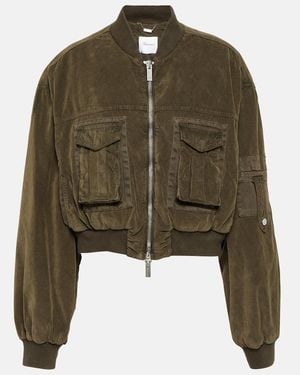Blumarine Velvet Bomber Jacket - Green