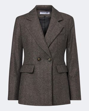 Veronica Beard Tilbury Herringbone Blazer - Black