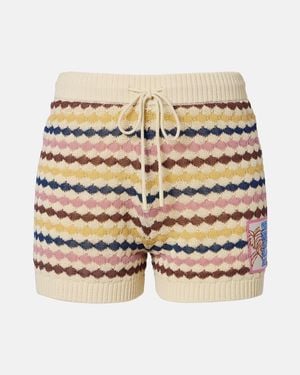 Zimmermann Awaken Knitted Cotton-Blend Shorts - Natural