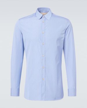 Valentino Striped Cotton Shirt - Blue