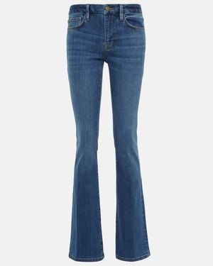FRAME Le Mini Boot Mid-Rise Jeans - Blue