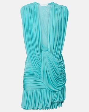 Christopher Esber Ripple Draped Jersey Minidress - Blue