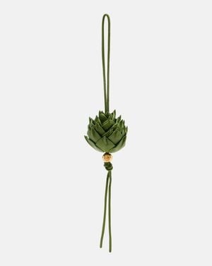 Loewe Artichoke Leather Bag Charm - Green