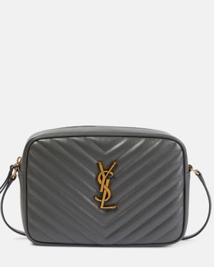 Saint Laurent Lou Quilted Leather Camera Bag - Grey