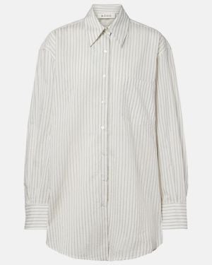 Rohe Striped Silk And Cotton Shirt - White