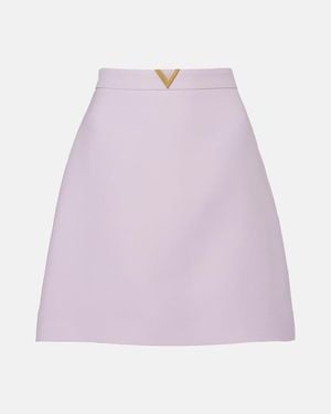 Valentino Crepe Couture Miniskirt - Pink