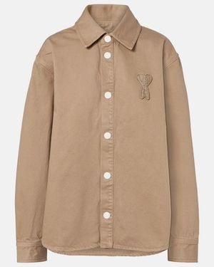 Ami Paris Hemdjacke Ami De Cour Aus Baumwolle - Braun