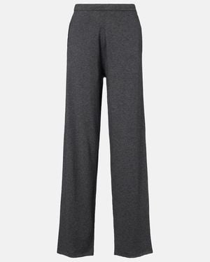 Extreme Cashmere N°353 Relax Cotton-Blend Straight Pants - Gray