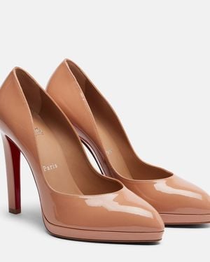 Christian Louboutin Fannylove Patent Leather Court Shoes - Brown