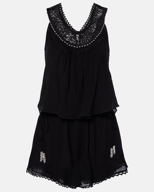 Isabel Marant Mono Nilany De Seda Con Cuentas - Negro